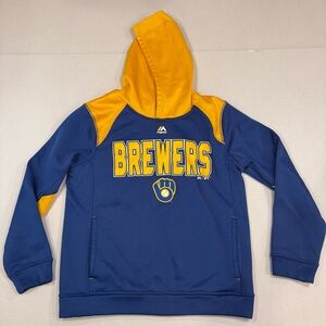 Cooperstown Collection MLB Milwaukee Brewers Youth Hoodie Size Medium 10/12